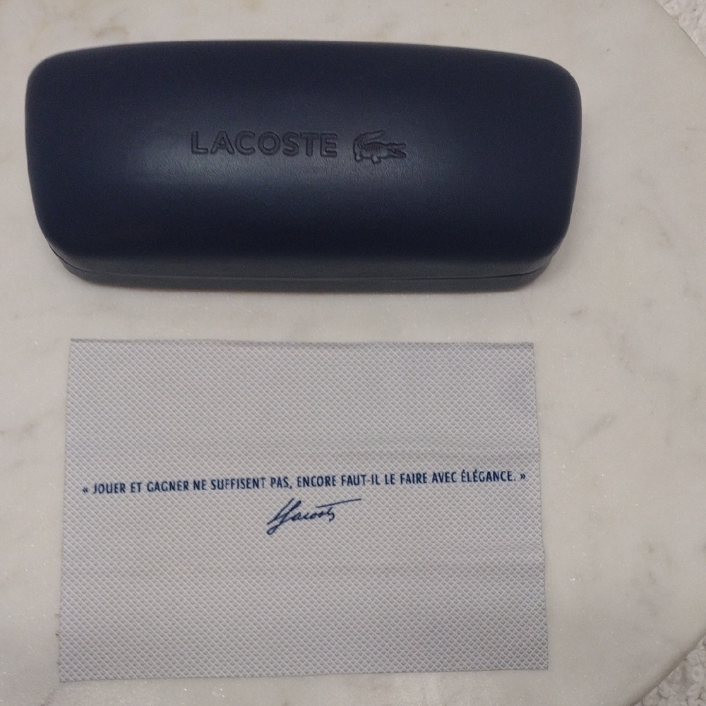Lacoste Navy Blue Eyewear Hard Case and Cloth Only #399-17